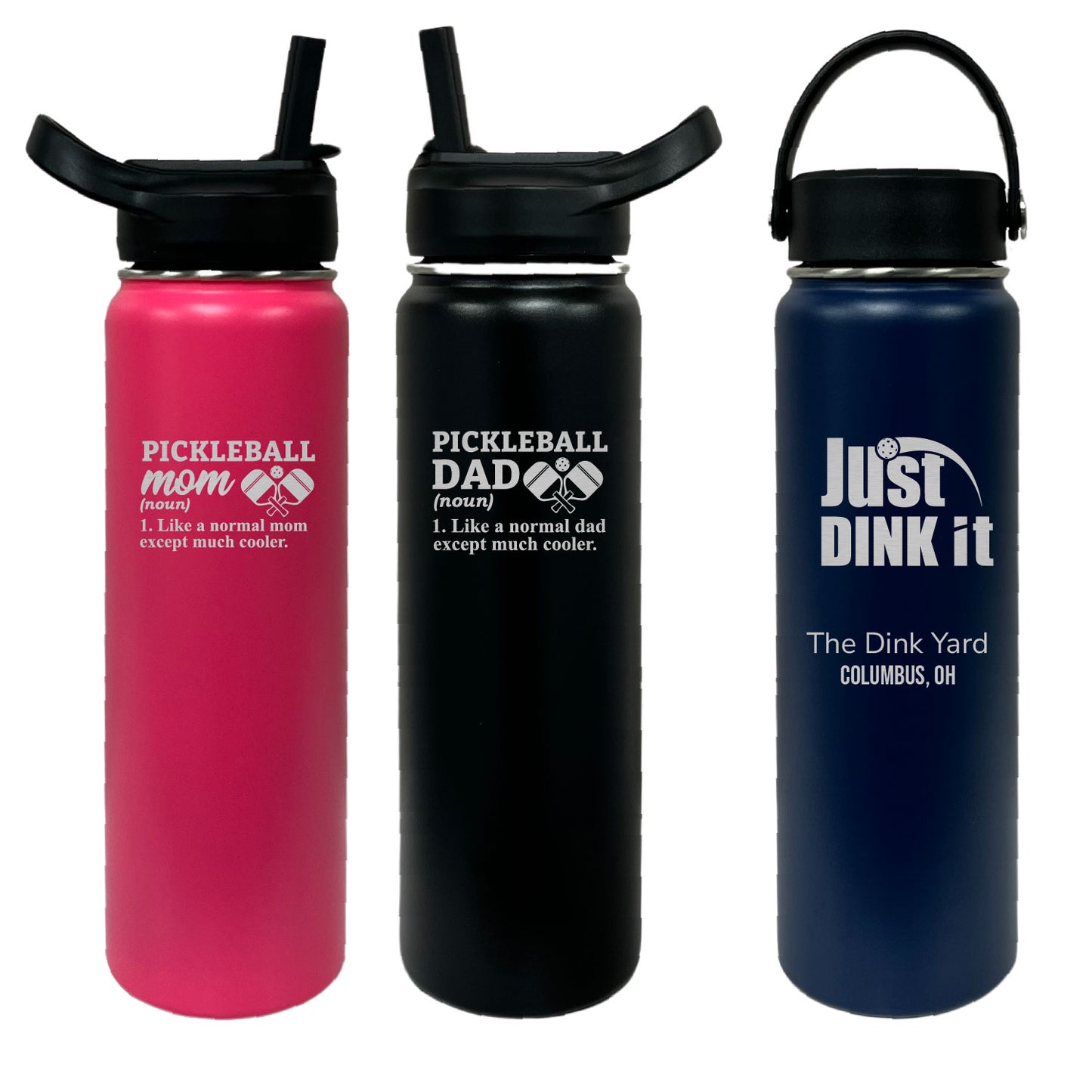 24oz Water Bottle | Pickleball 4-Pack