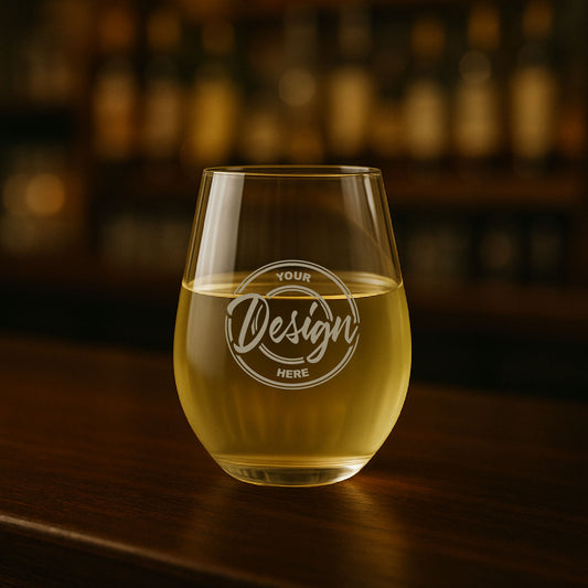 Stemless Wine Glass – 17 oz | Custom Etched