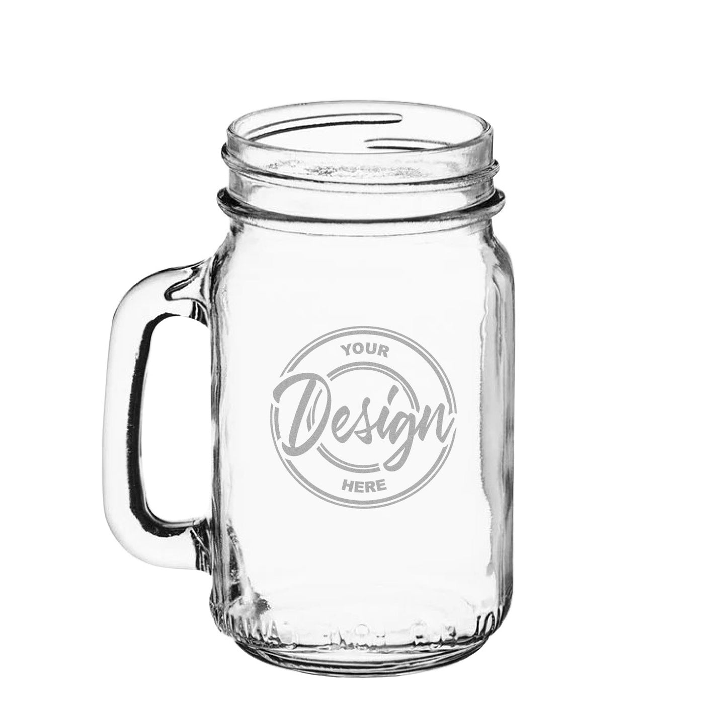 16oz Mason Jar with Handle | Pickleball 4-Pack