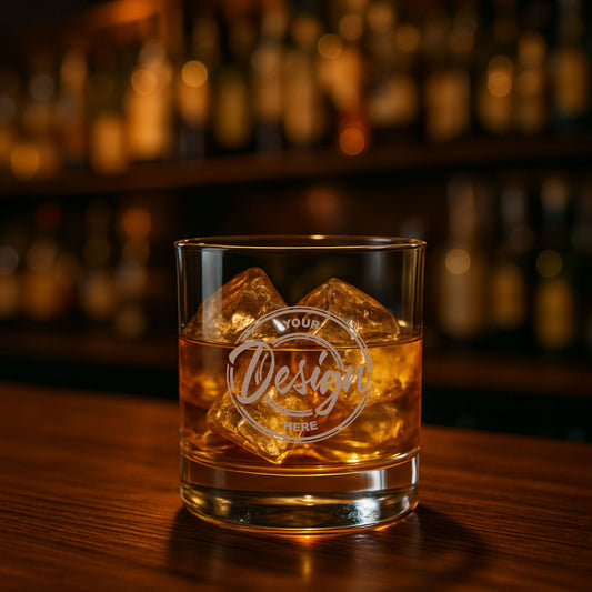 Whiskey / Rocks Glass – 12 oz | Custom Etched
