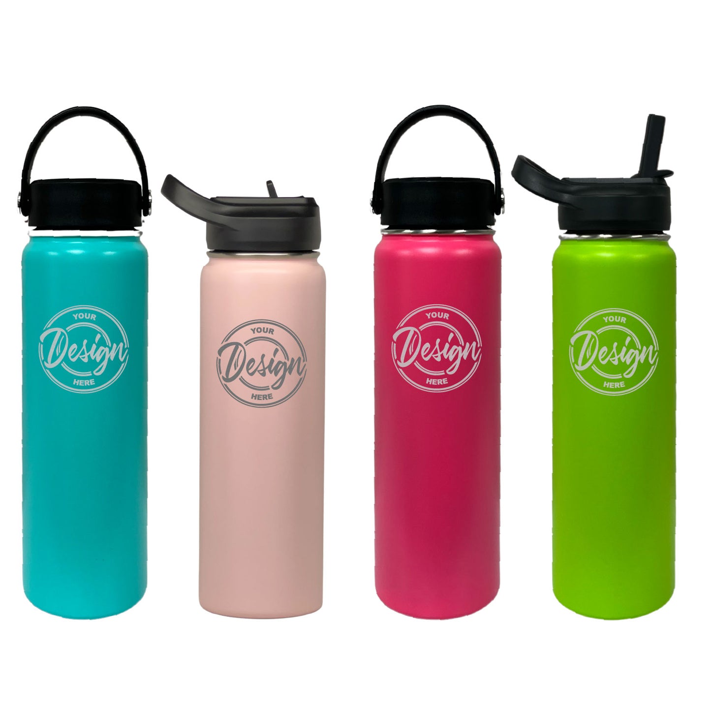 24oz Water Bottle | Pickleball  4-Pack