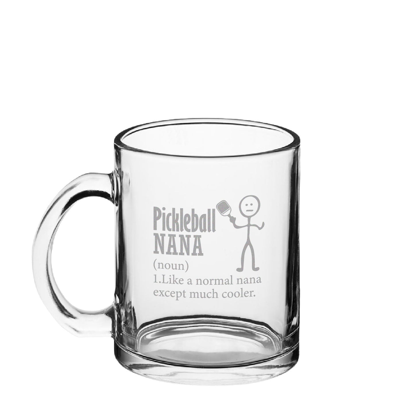 12oz Glass Coffee Mug | Pickleball 4-Pack